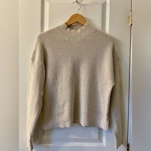 Fern Mock Neck Sweater in Ecru
